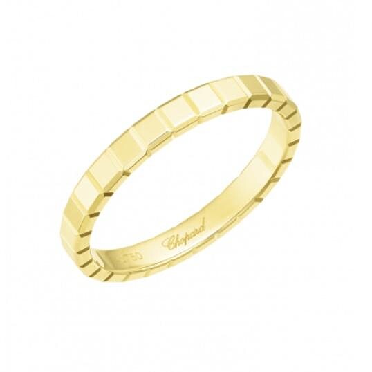 Chopard 蕭邦 Ice Cube Pure系列18K黃金戒指，售價大約NT29,000