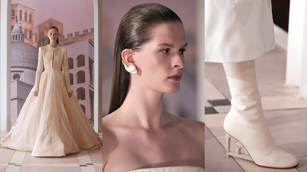 Fendi 2021秋冬高訂服系列！翻開羅馬歷史時間軸，大理石雕刻幻化為絕美服裝、飾品設計