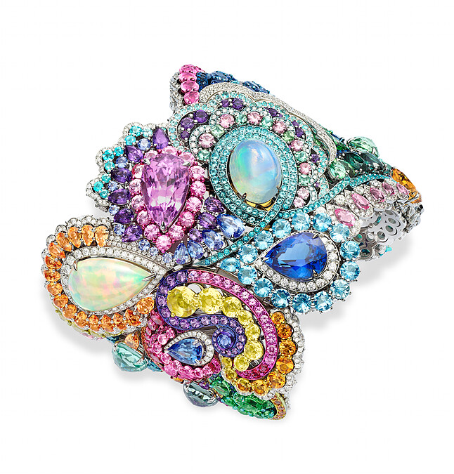 彩色寶石手鐲，Chopard。