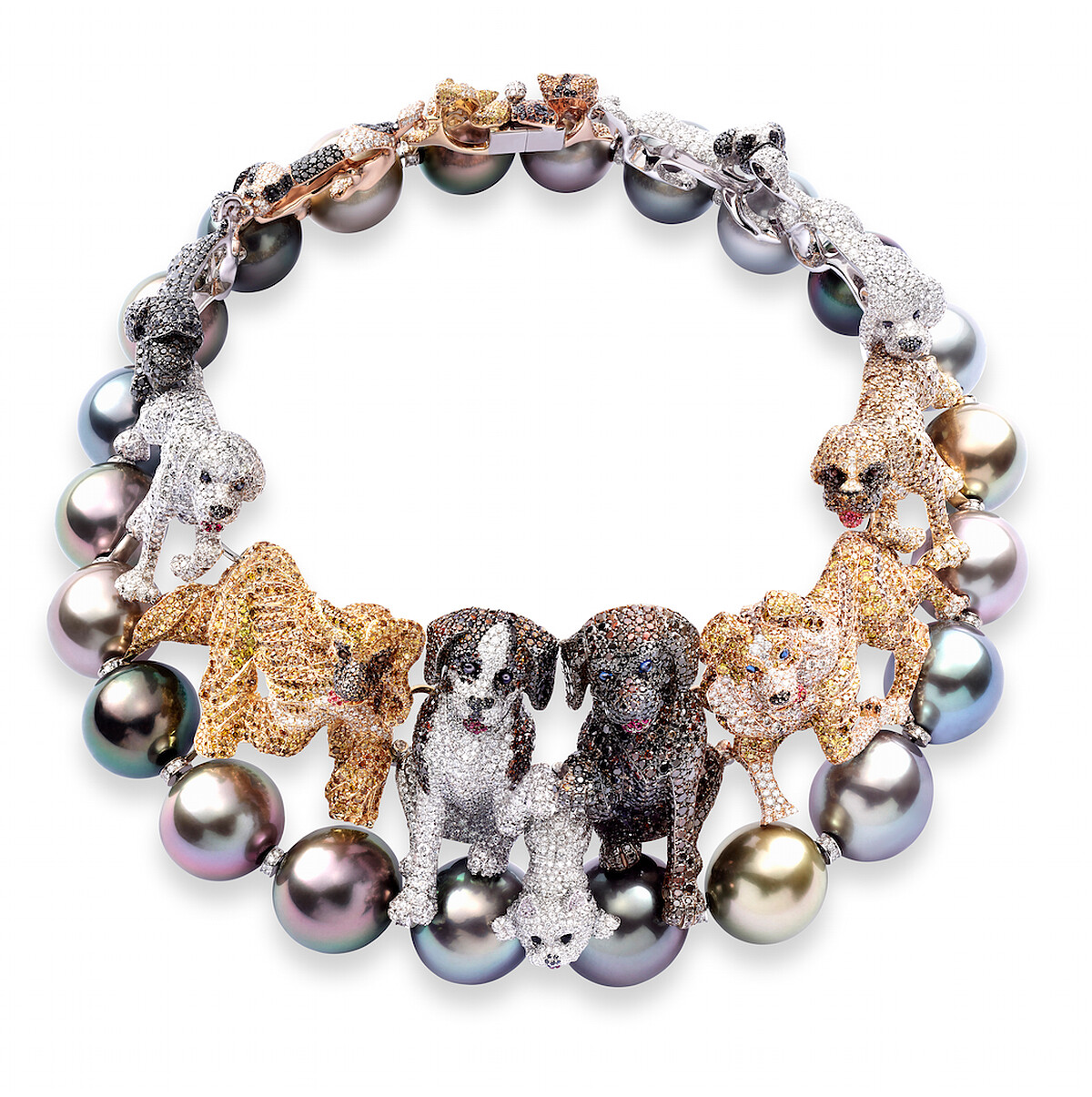 狗狗犬群造型項鍊，Chopard