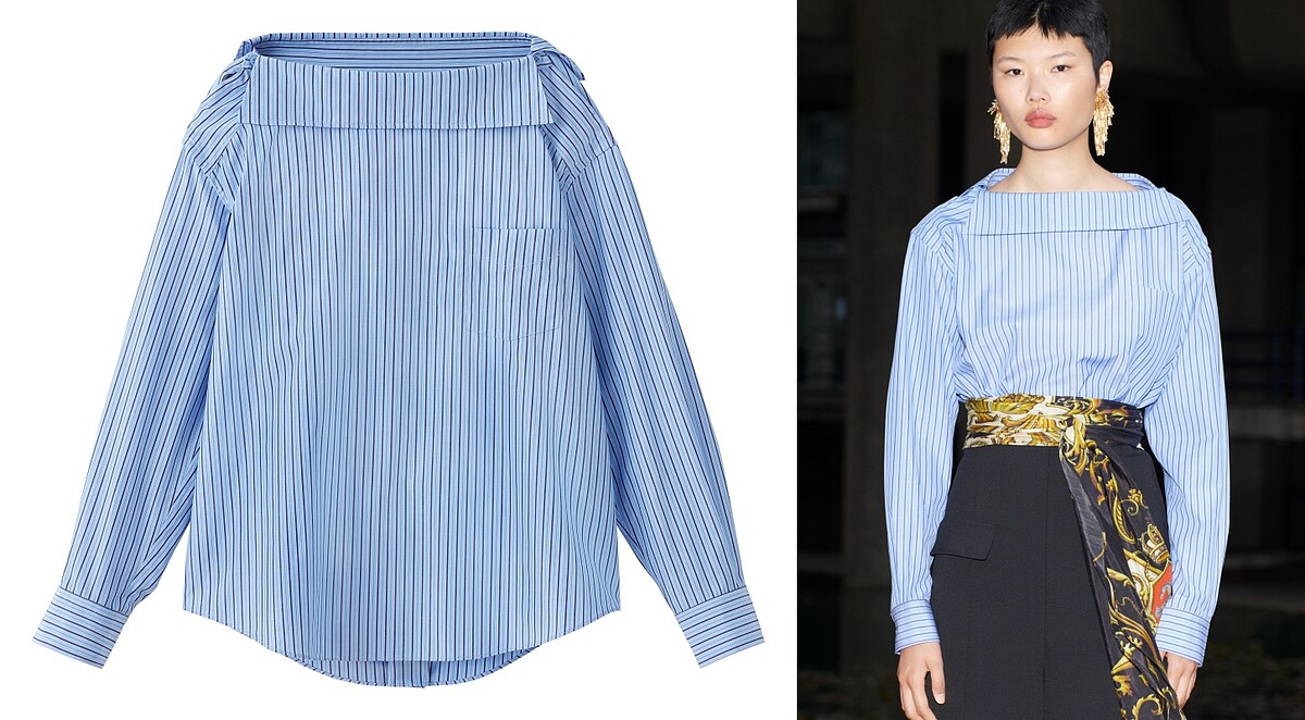 H&M X TOGA Archive條紋襯衫，售價NT$1,999