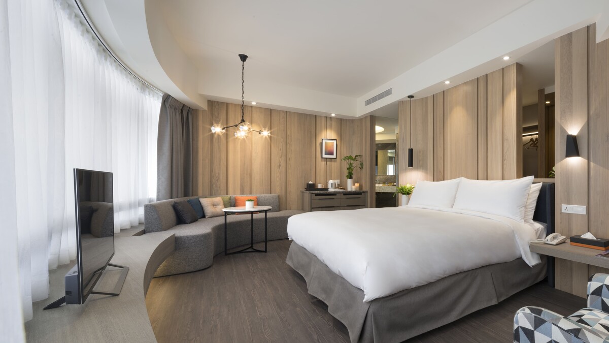 客房融入台日元素。