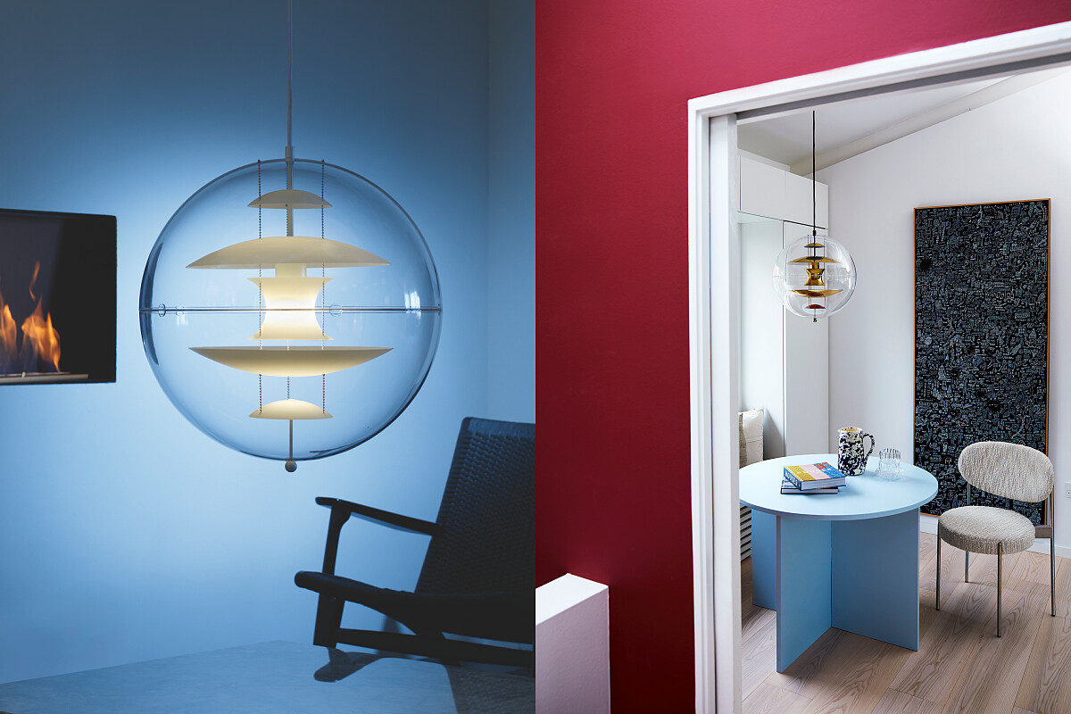 VP Globe 地球吊燈，北歐櫥窗。