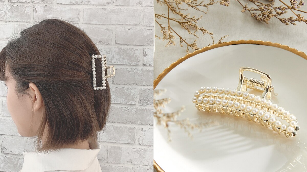 (右)珍珠抓夾小長方，NT109(寶雅提供)