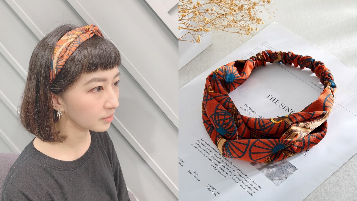 (右) CHIC CHIC日本滾輪造型髮帶，NT145(寶雅提供)