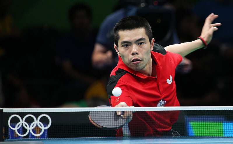 與世界桌球名將並列的莊智淵 Photo/中華奧會