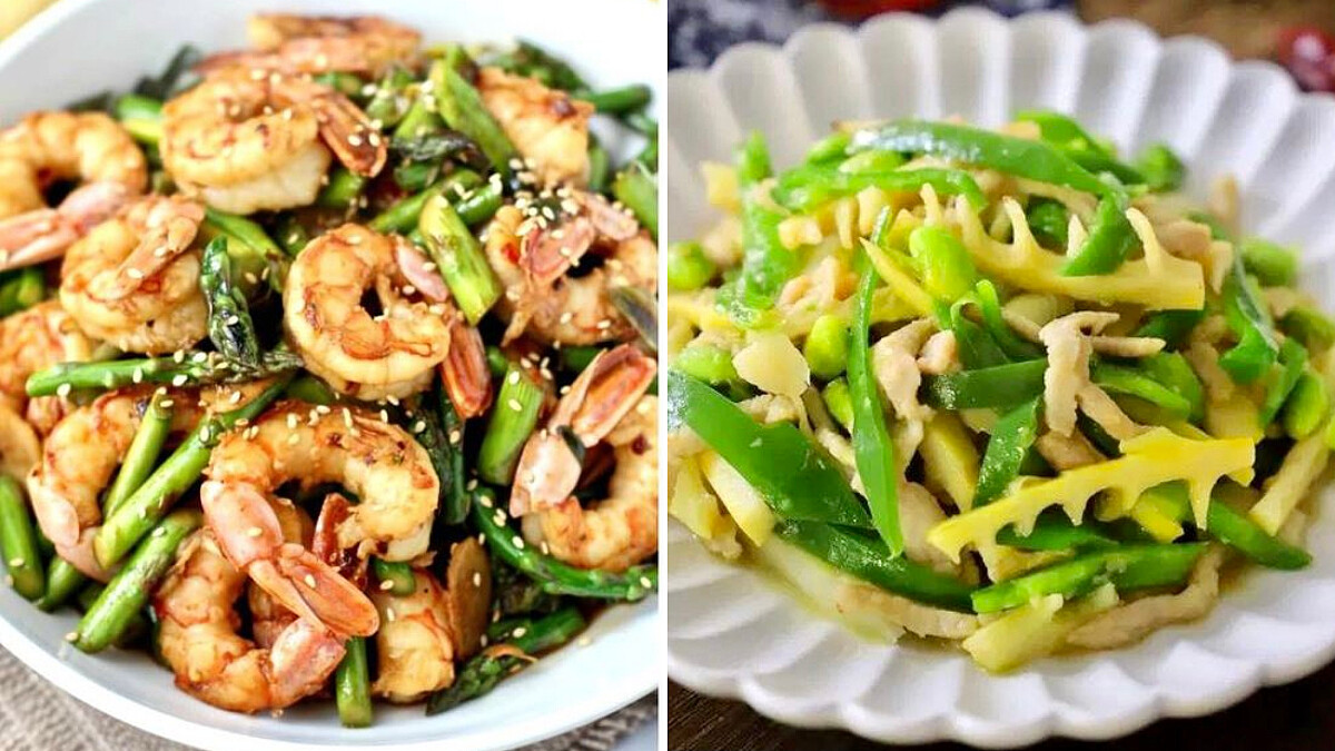 竹筍炒雞肉絲/蘆筍炒蝦仁/豌豆清炒玉米筍，3道筍子快炒低脂料理 食譜來了！