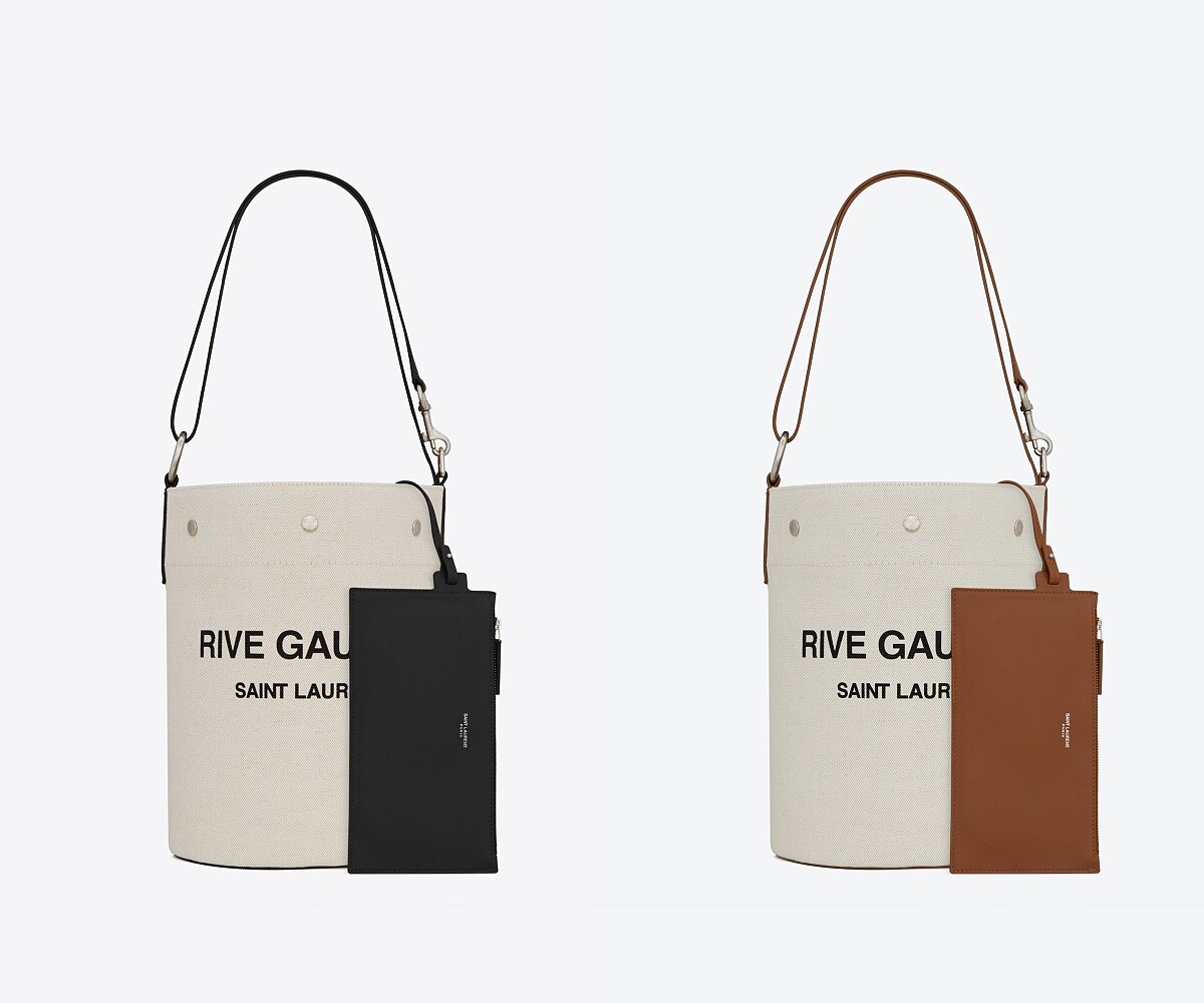 Rive Gauche帆布與小牛皮水桶包，NT44,000