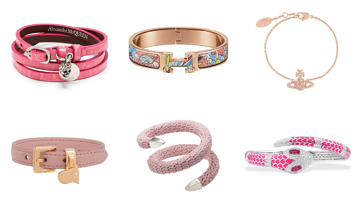2021七夕情人節粉紅色系手環推薦！個性、甜美風格都有，愛馬仕印花珐瑯、APM Monaco蛇頭…7款精品手環盤點
