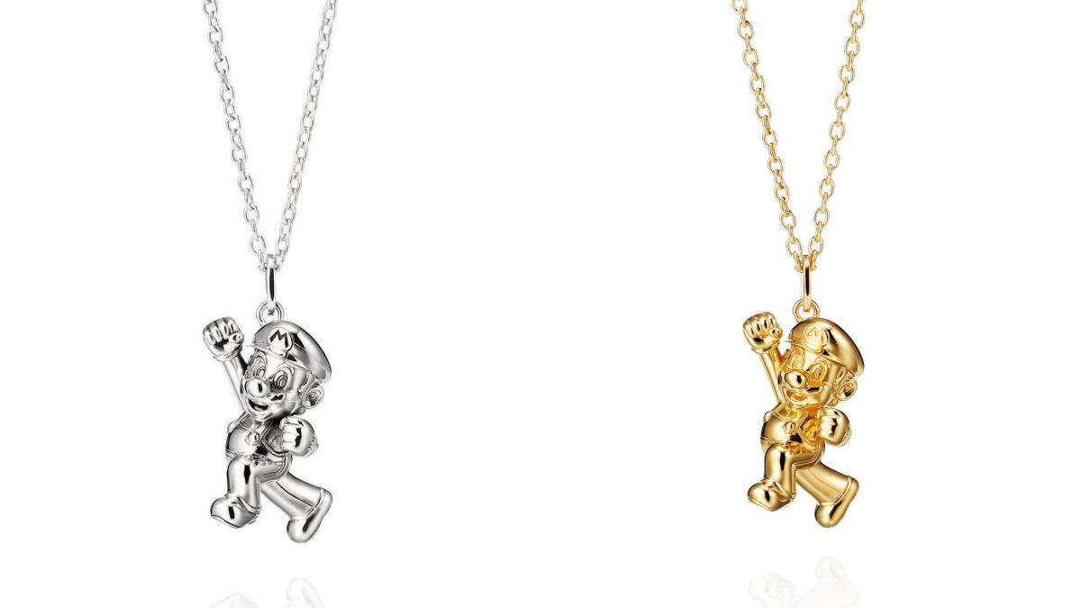 Super Mario X Justin Davis聯名項鍊&mdash;&mdash;瑪利歐（金／銀），售價日幣38,500圓