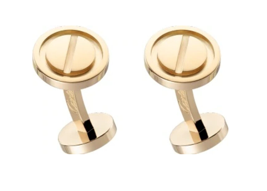 Cartier Love系列袖扣，18K黃金，售價店洽