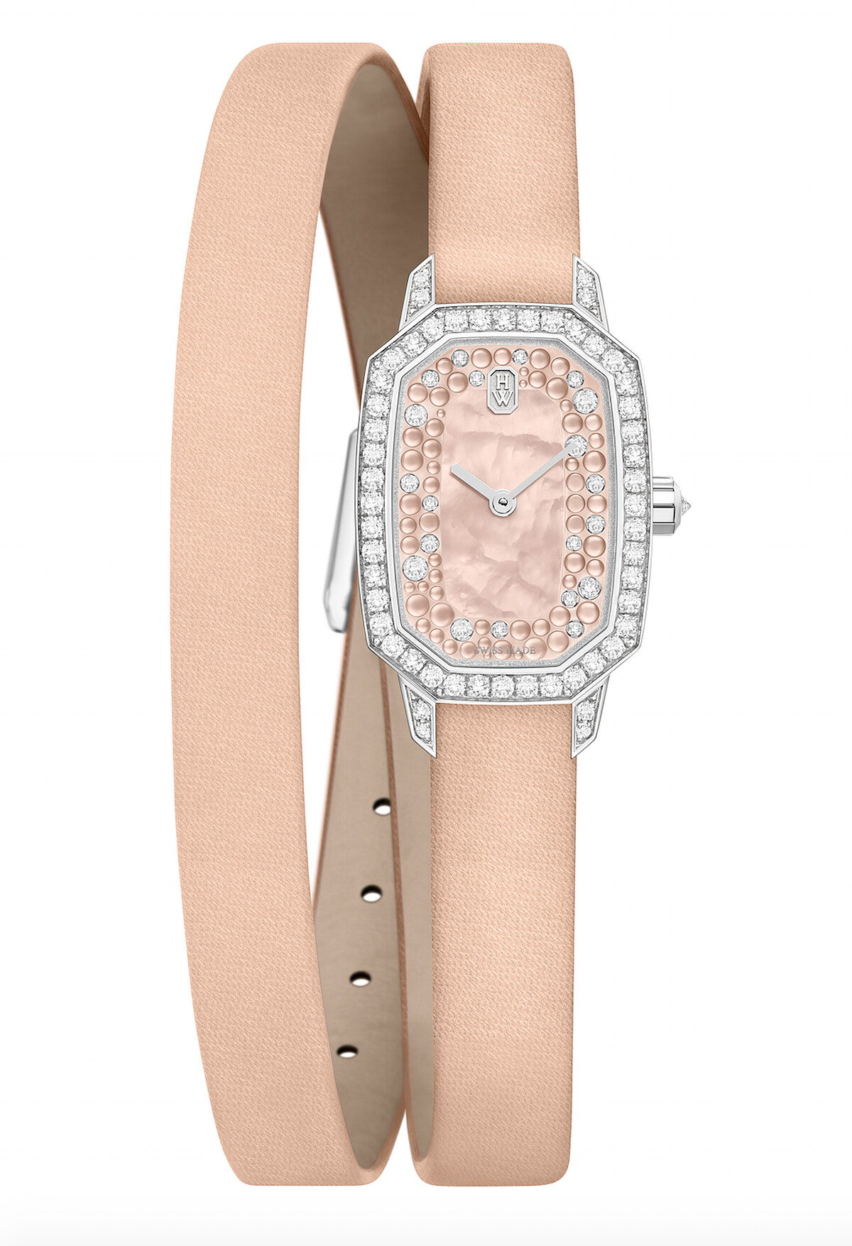 海瑞溫斯頓 印記Emerald系列腕錶_香檳色