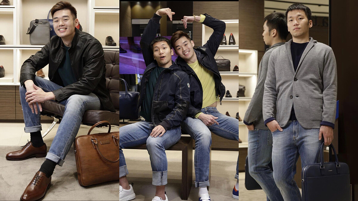 台灣首面奧運羽球男雙金牌，王齊麟、李洋「麟洋配」演繹 AMEDEO TESTONI 時尚鞋王私服風格，展現完美默契！