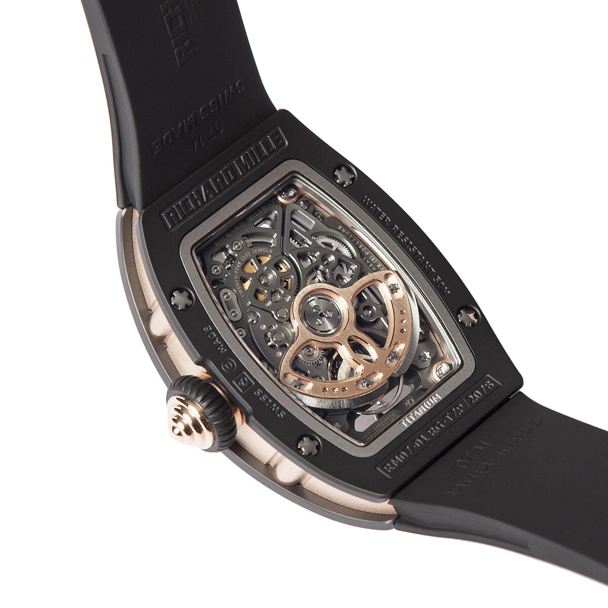 RM 07-01自動上鍊女士腕錶TZP黑陶瓷錶殼（售價約台幣4,110,000元）