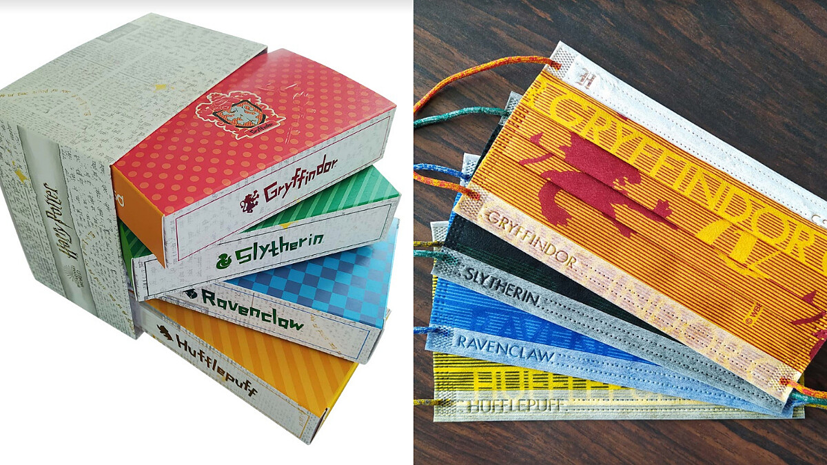 中衛哈利波特口罩第二波來了！打造霍格華茲4大學院口罩款式，還有超精美魔法櫃外盒包裝
