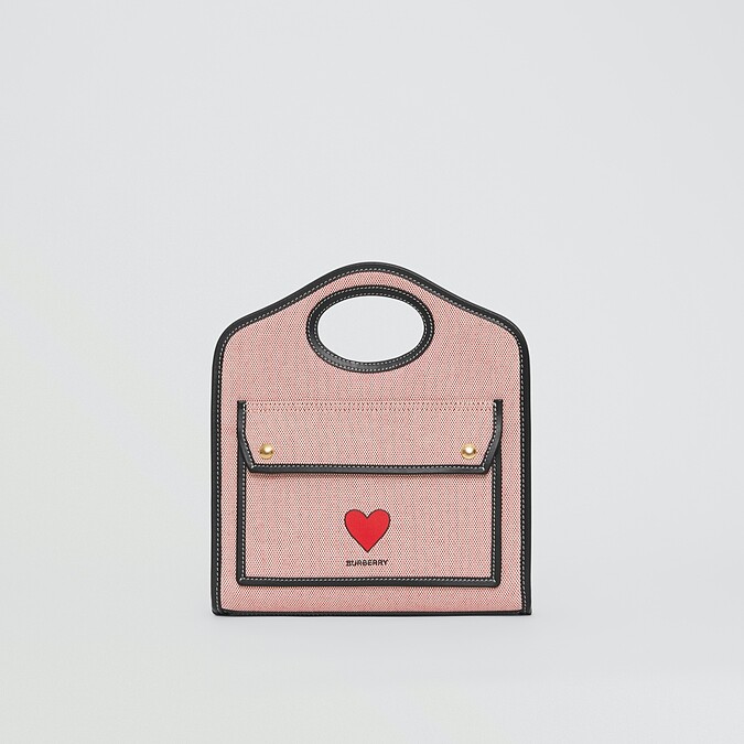 心型圖案帆布皮革Pocket包，NT48,900