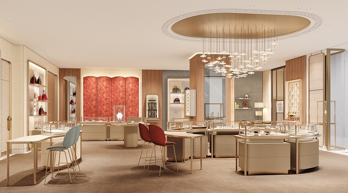 Cartier卡地亞SOGO復興館概念店細節特色