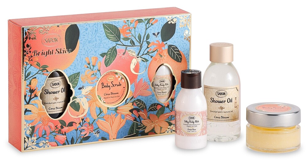 SABON橙花漫舞三部曲禮盒(沐浴油100ml、身體磨砂膏60g、絲綢身體乳液100ml)，NT1,180