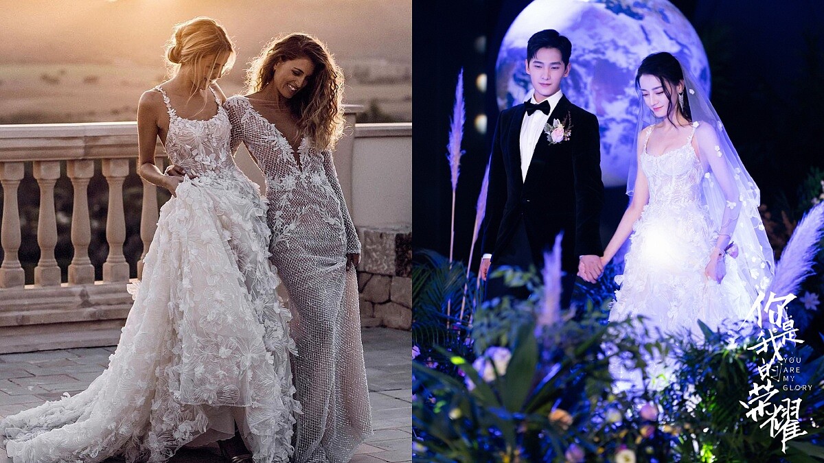 迪麗熱巴絕美婚紗揭秘!搭黃景瑜的五毛夫婦美度破表,配于途的榮耀夫婦才是王子與公主(附品牌)