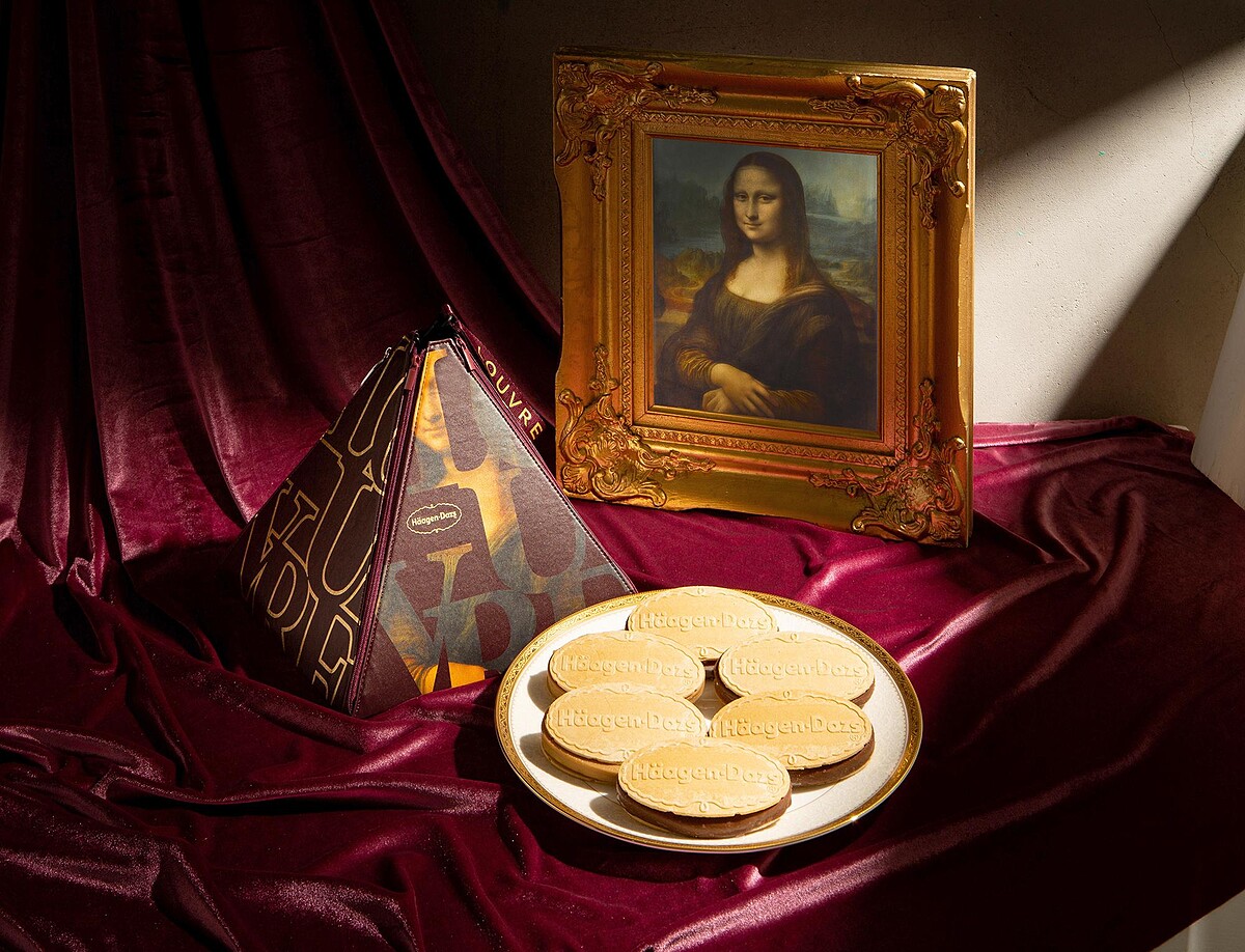 「Häagen-Dazs X LOUVRE 金典蒙娜麗莎」月餅,NT1,380(6入)。