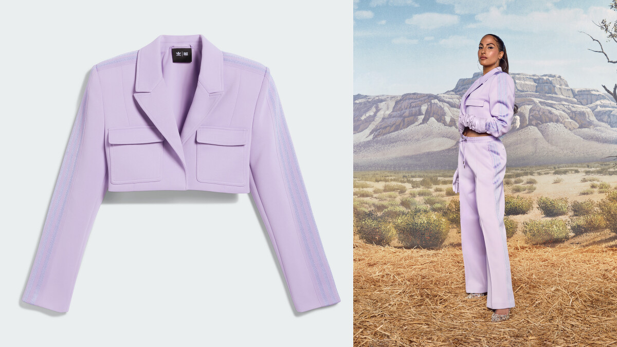 adidas Originals X Ivy Park薰衣草紫短版西外，售價NT$4,690