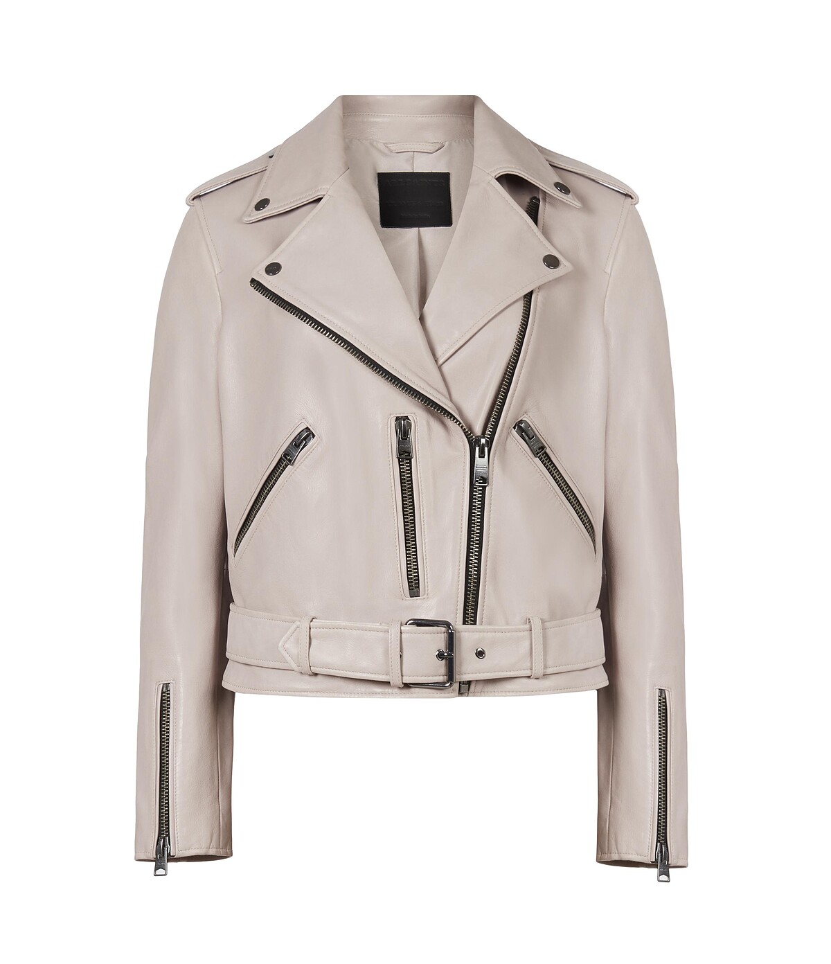 AllSaints Balfern粉色系騎士皮衣，NT19700。