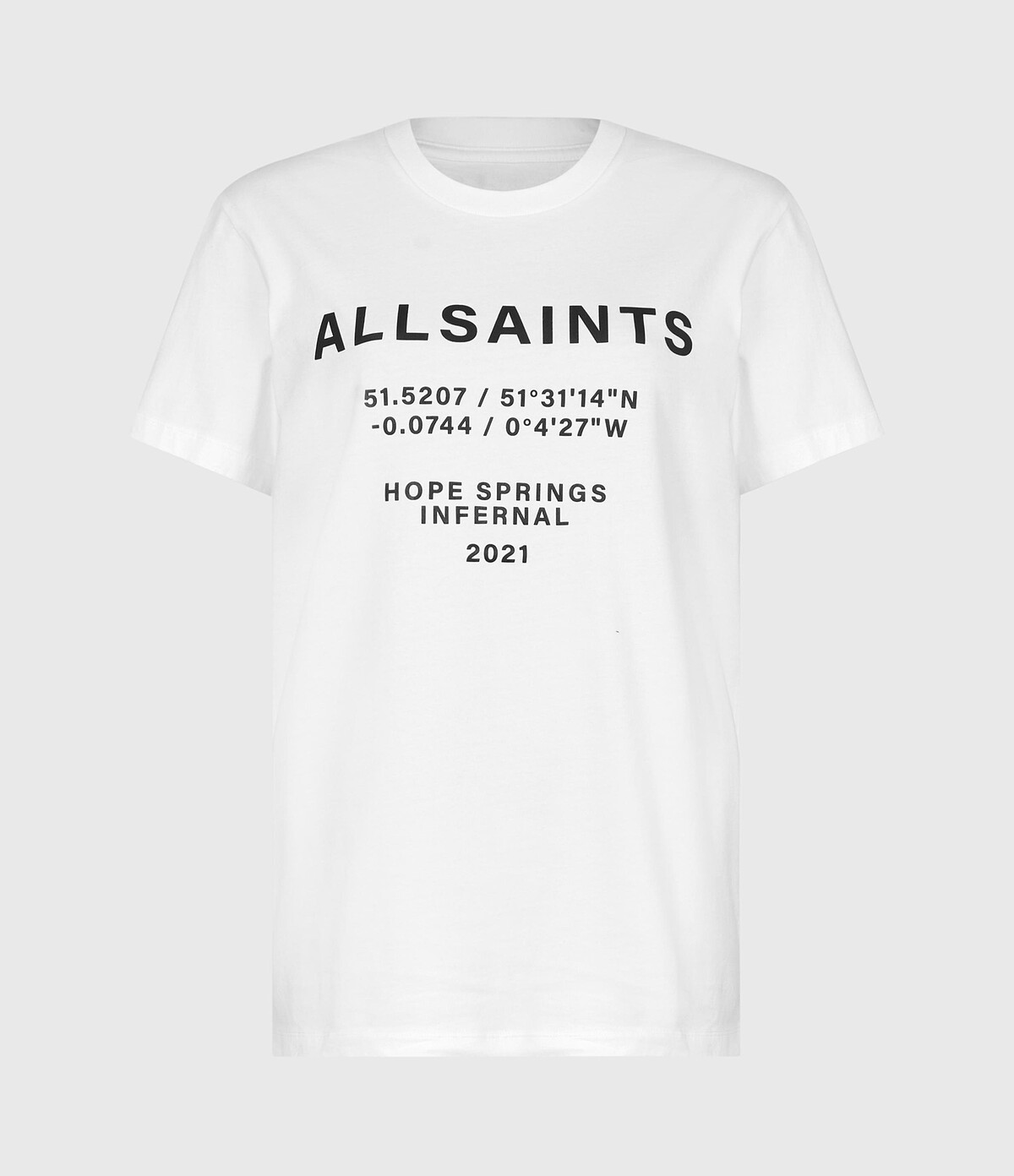 AllSaints Co-ordinates白色短袖上衣，NT2500。