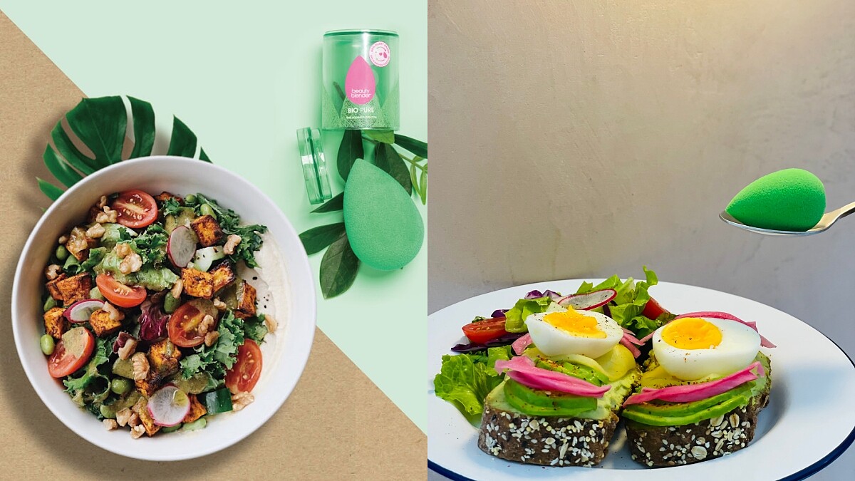 beautyblender氧森綠美妝蛋 X健康餐廳Tamed Fox聯名綠色套餐