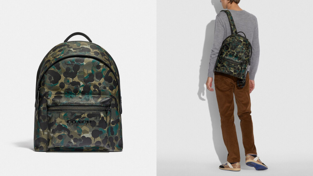 Coach Charter迷彩印花後背包，售價NT$25,800