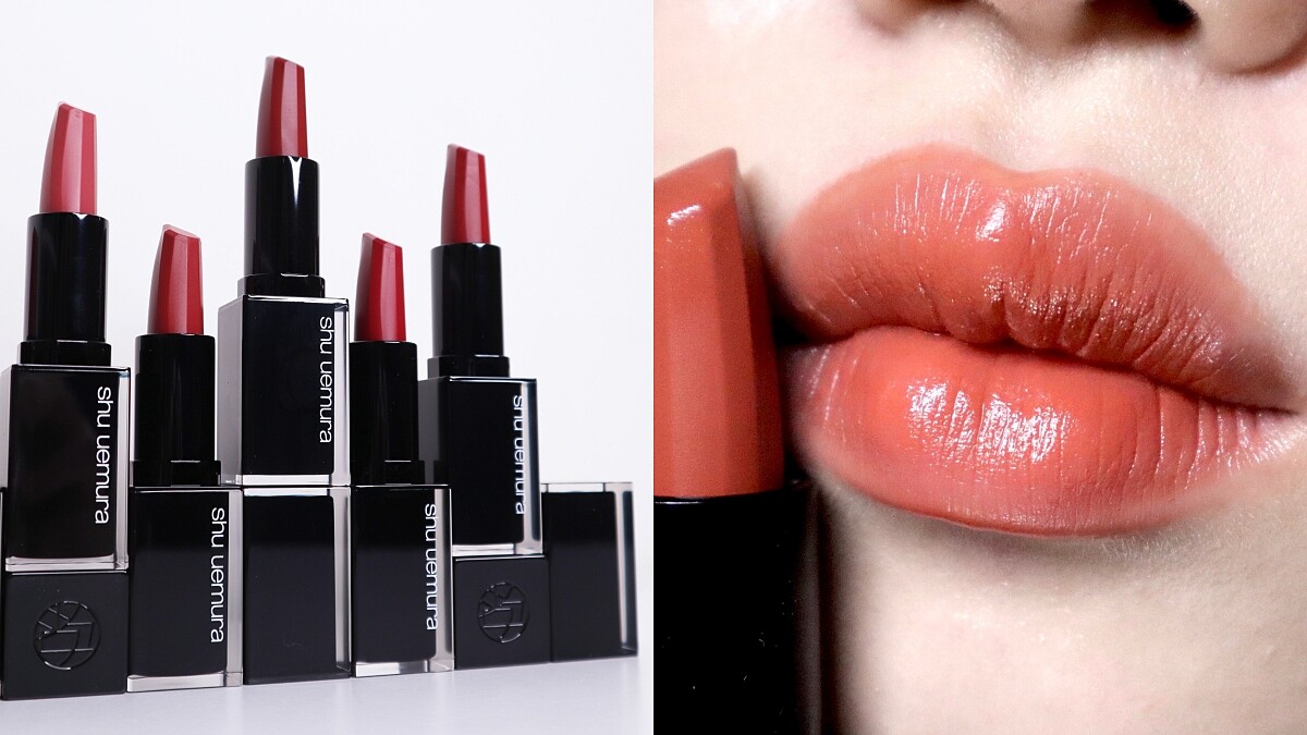 植村秀2021無色限緞光極潤唇膏+奶油緞光唇釉，一抹高級輕感絲緞光