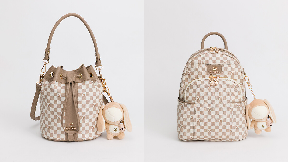 PLAYBOY Bubble Bunny系列水桶包，NT3,380、後背包，NT3,880
