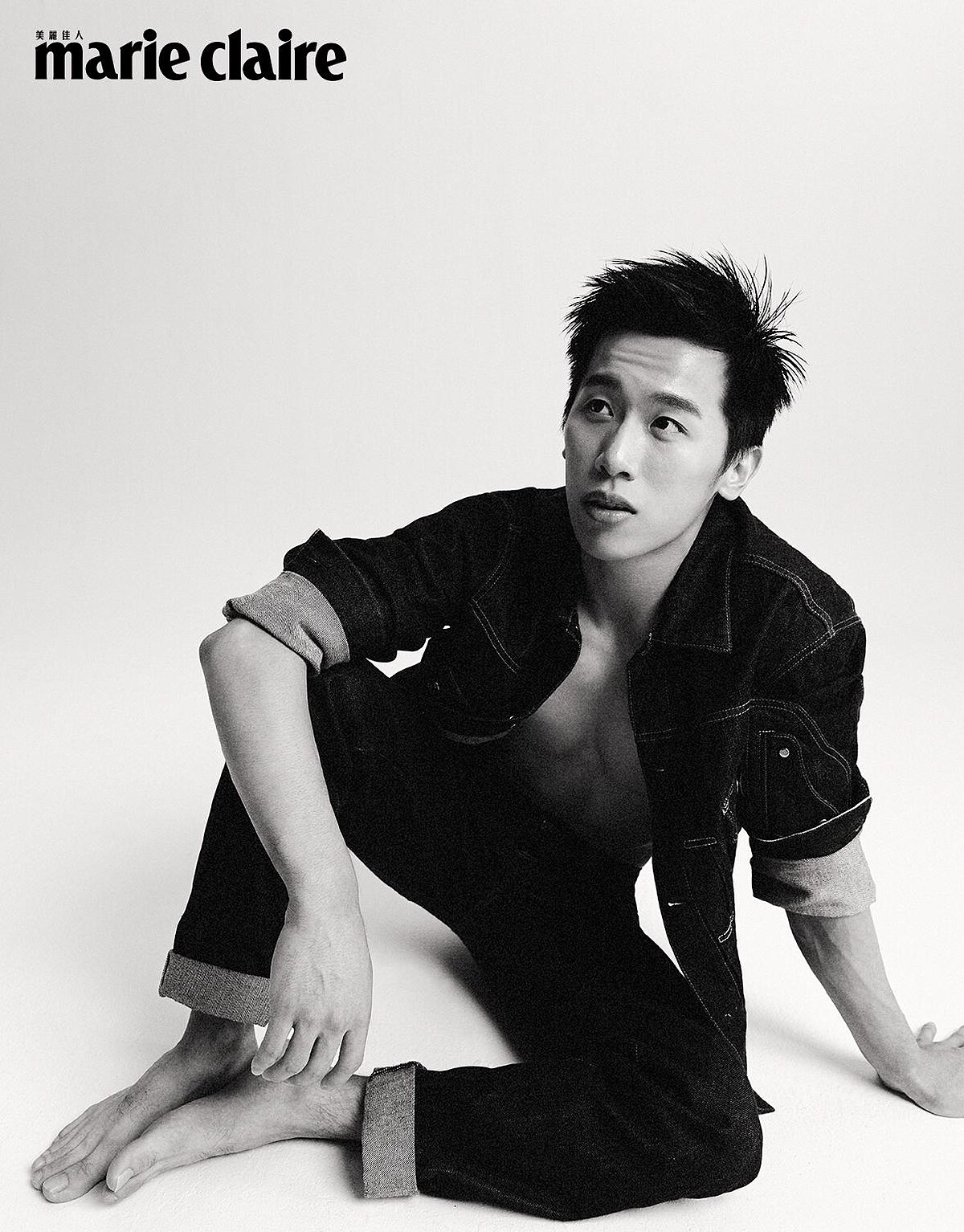 牛仔外套、牛仔褲，both by Dior。