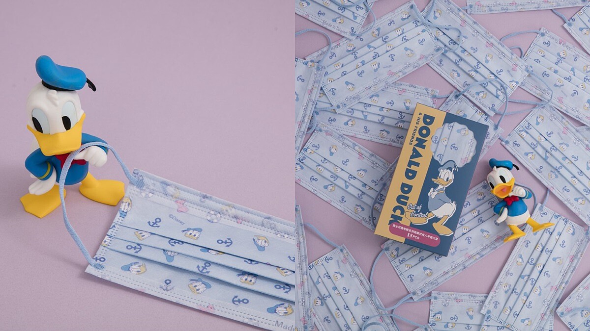 唐老鴨口罩超萌上市！滿版俏皮圖樣、寶寶藍色調必須收藏
