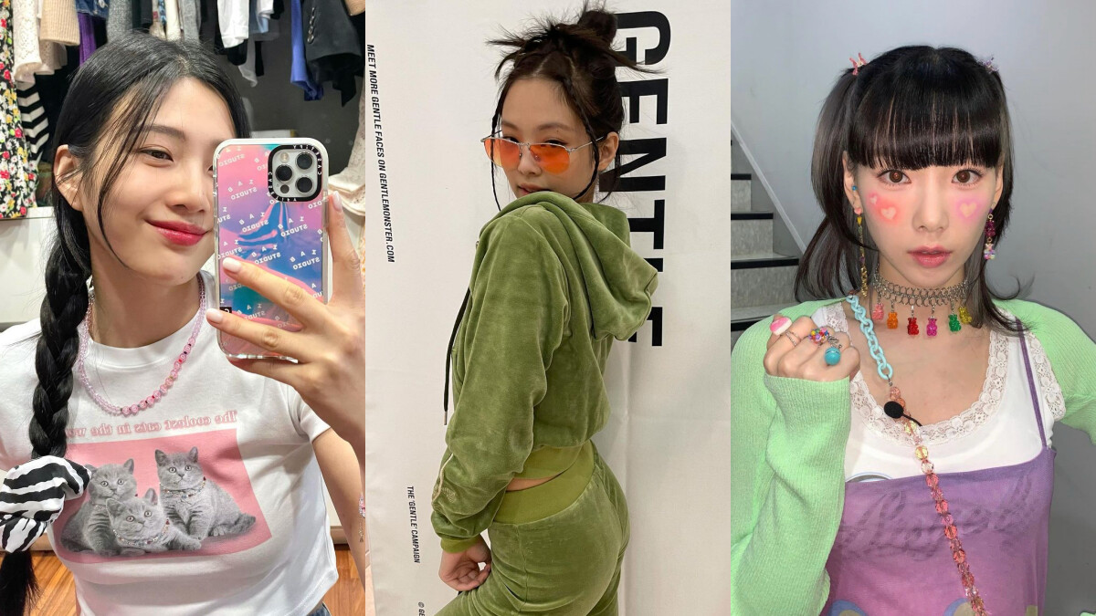Y2K復古風潮穿搭！絨面套裝、串珠飾品、低腰褲...Jennie、太妍等5種女星正愛的懷舊元素
