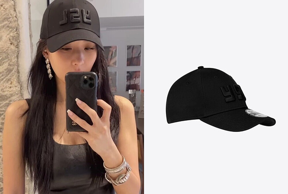 黑色YSL標誌鴨舌帽，NT12,900