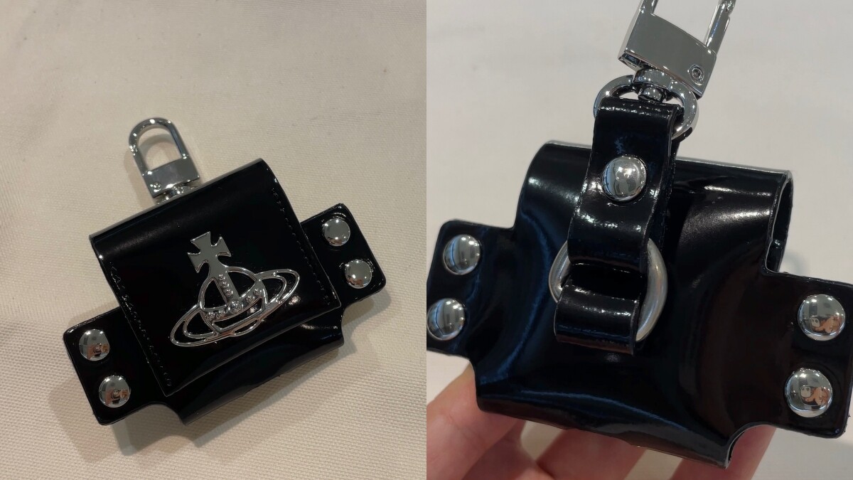 Vivienne Westwood霧面黑色皮革Airpods Case，售價NT$5,600
