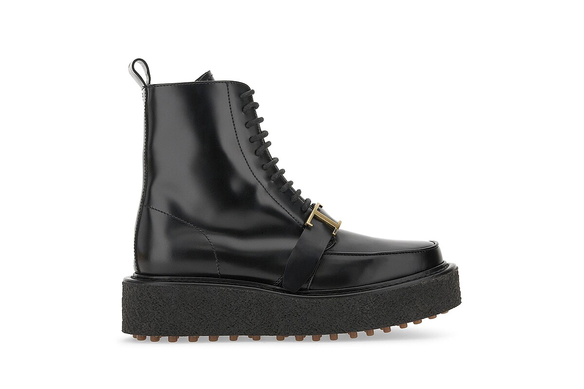 厚底皮革軍靴，Tod's，價格店洽。
