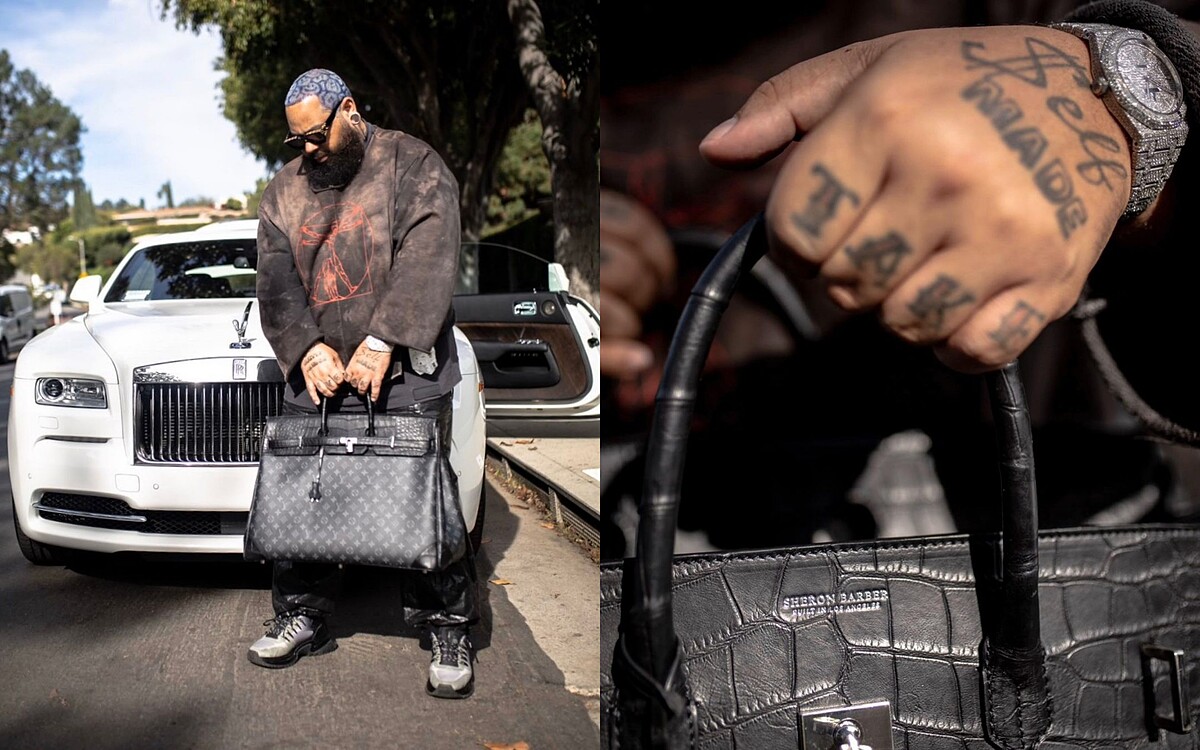 Sheron Barber將手袋之王Herm&egrave;s的鉑金包改造成世上絕無僅有的LV老花樣式