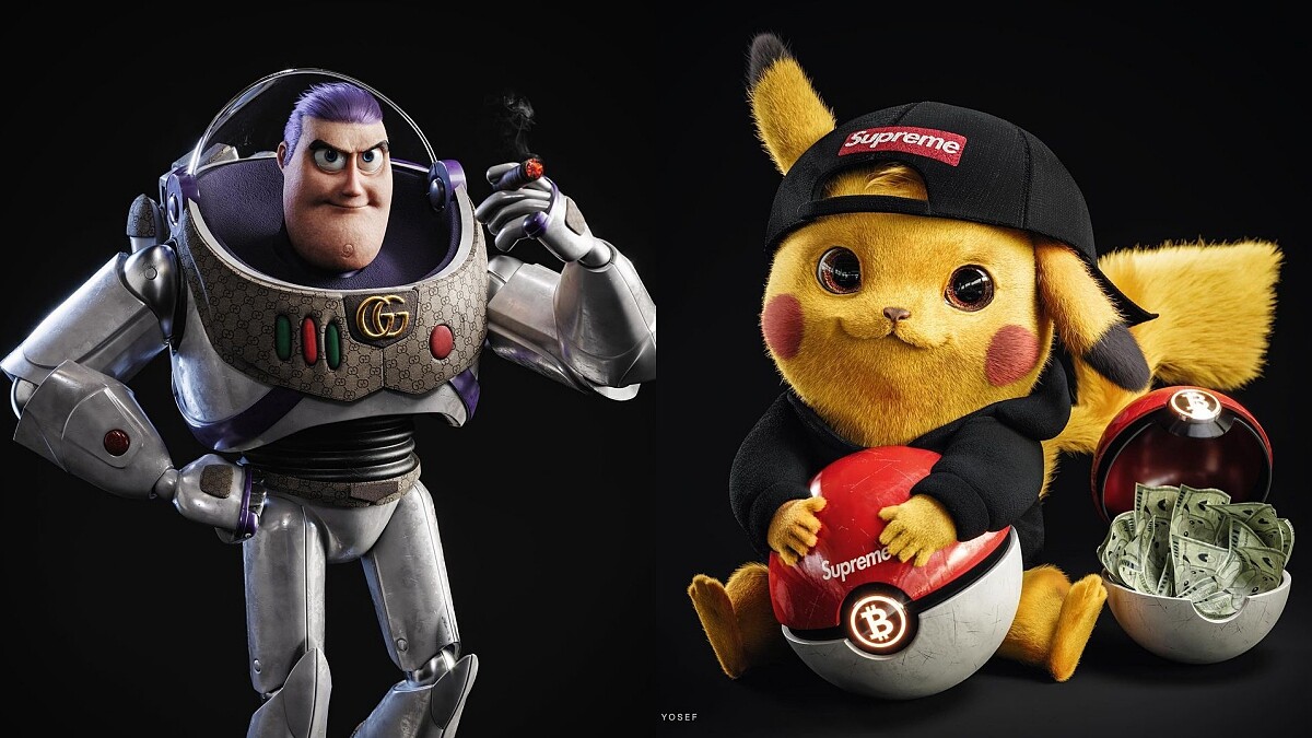 Ig藝術家Gal Yosef替卡通人物換上Gucci、Supreme新衣！ 細膩3D電繪作品帶你認識