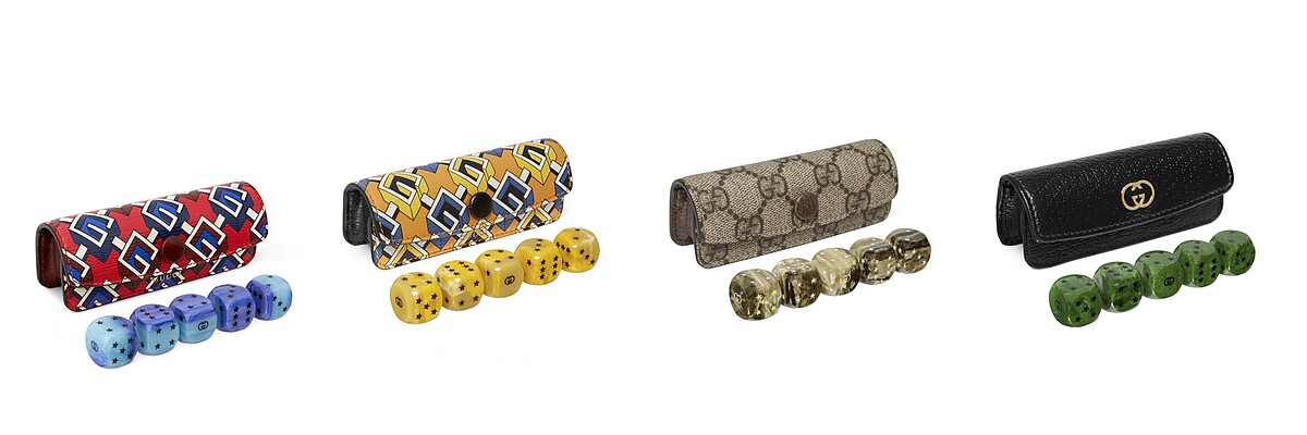Gucci五粒星星圖案骰子組，售價NT$13,400