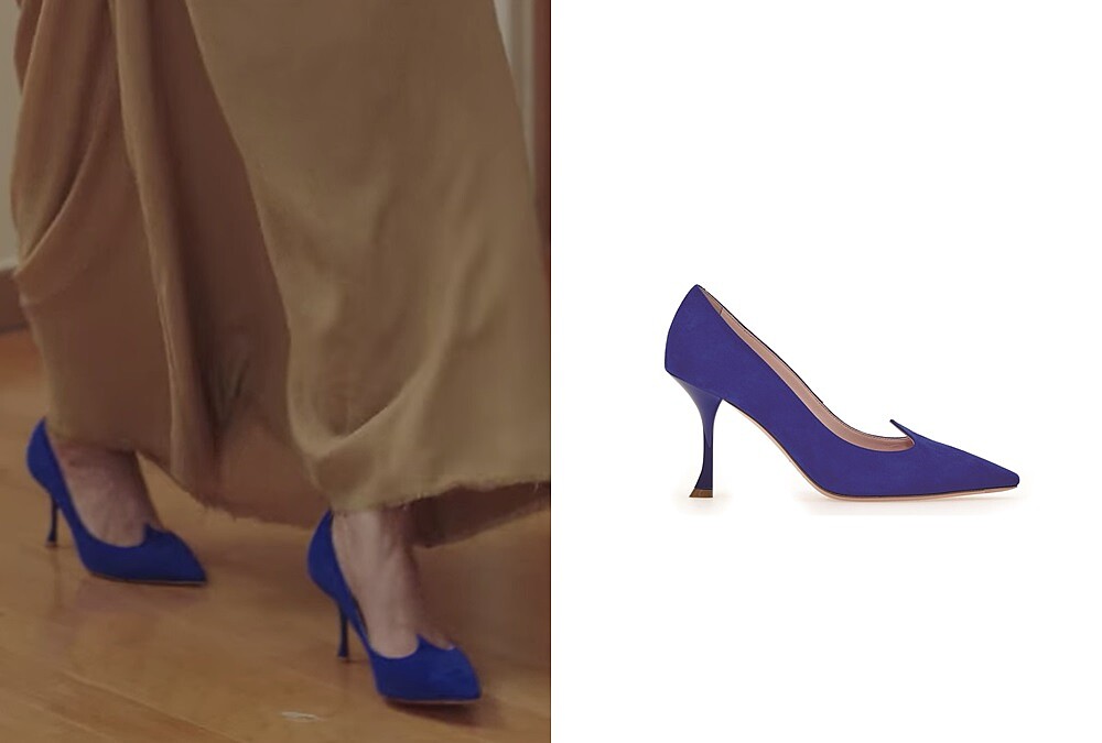 I Love Vivier電光藍麂皮跟鞋,NT26,600