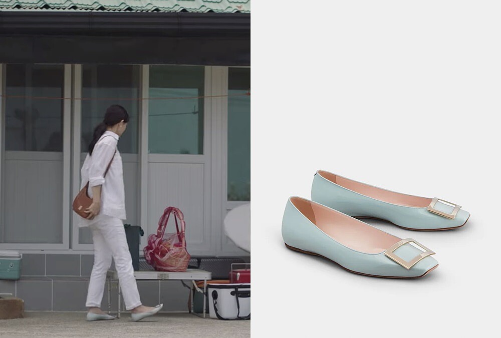 Trompette雲彩藍方釦平底鞋,NT27,300