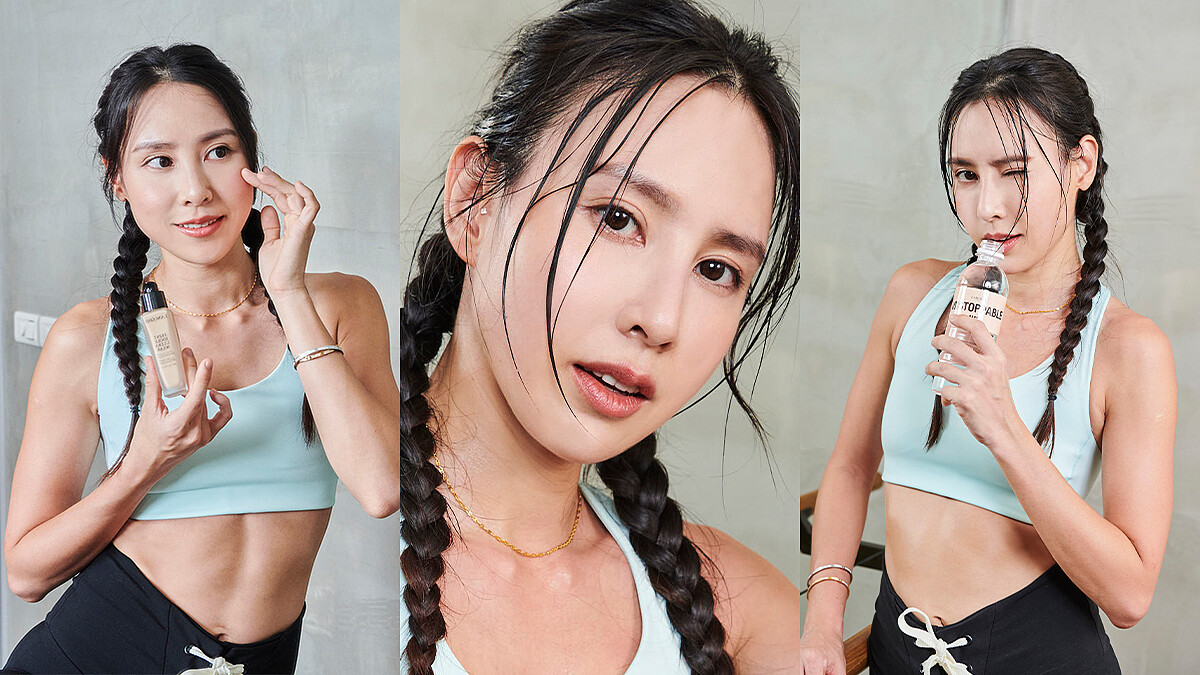 房思瑜領軍 #不脫妝超敢動挑戰～大飆汗髮絲都濕透底妝竟然還不脫妝！奇蹟神美蘭蔻零粉感～連參加網友也大讚超控油，超持久太強～