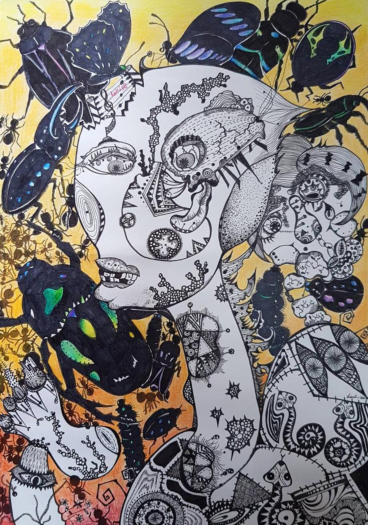 我高中時期的塗鴉作品。photo／RedLouise