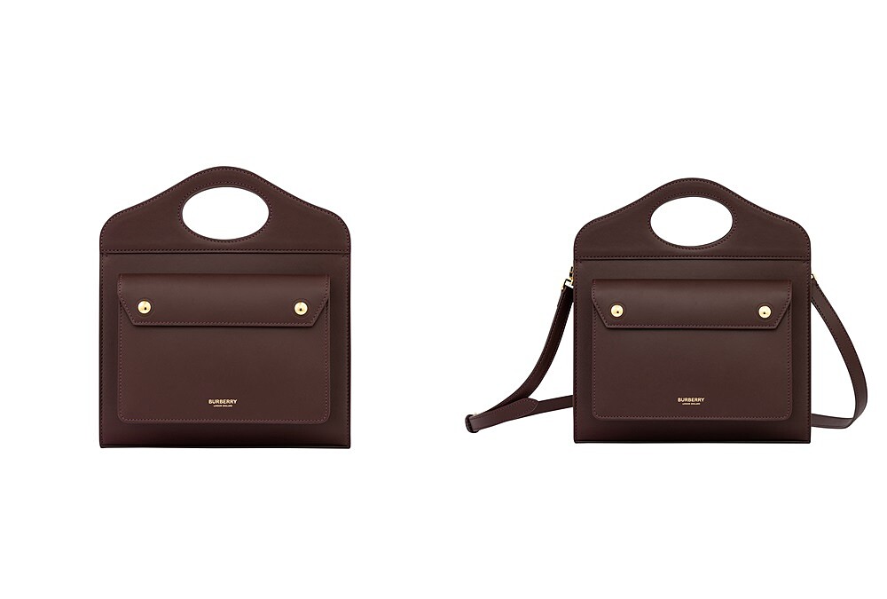 Burberry迷你皮革Pocket包深魔力紅，NT59,000