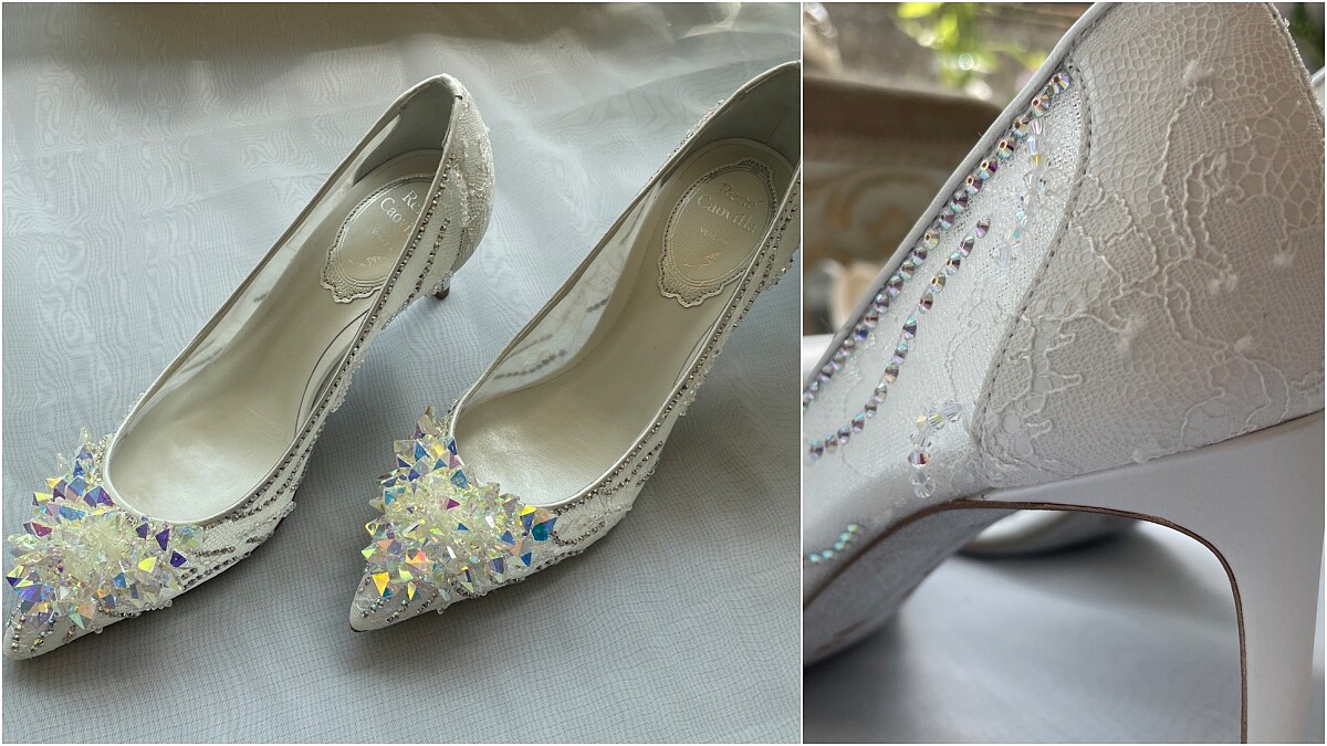 Ren&eacute; Caovilla Frozen低跟鞋履，售價NT$51,000