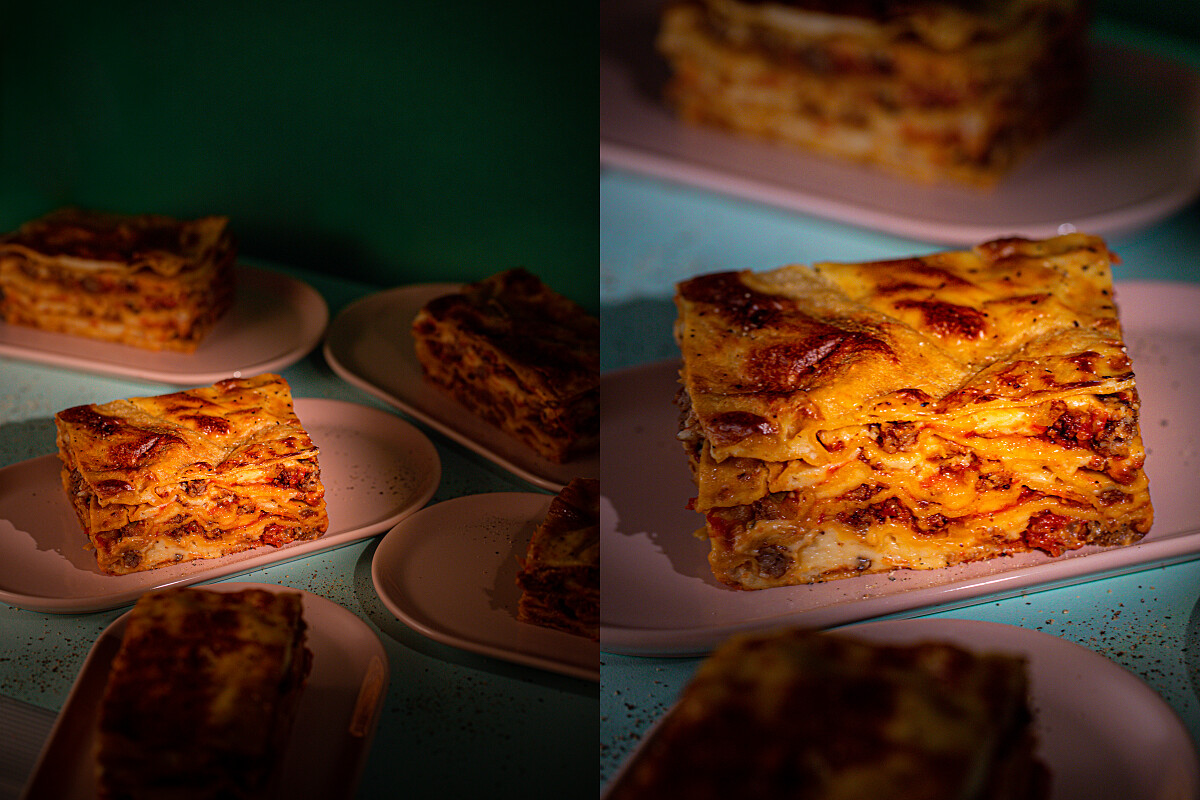 經典的起司漢堡千層麵，NT380元。