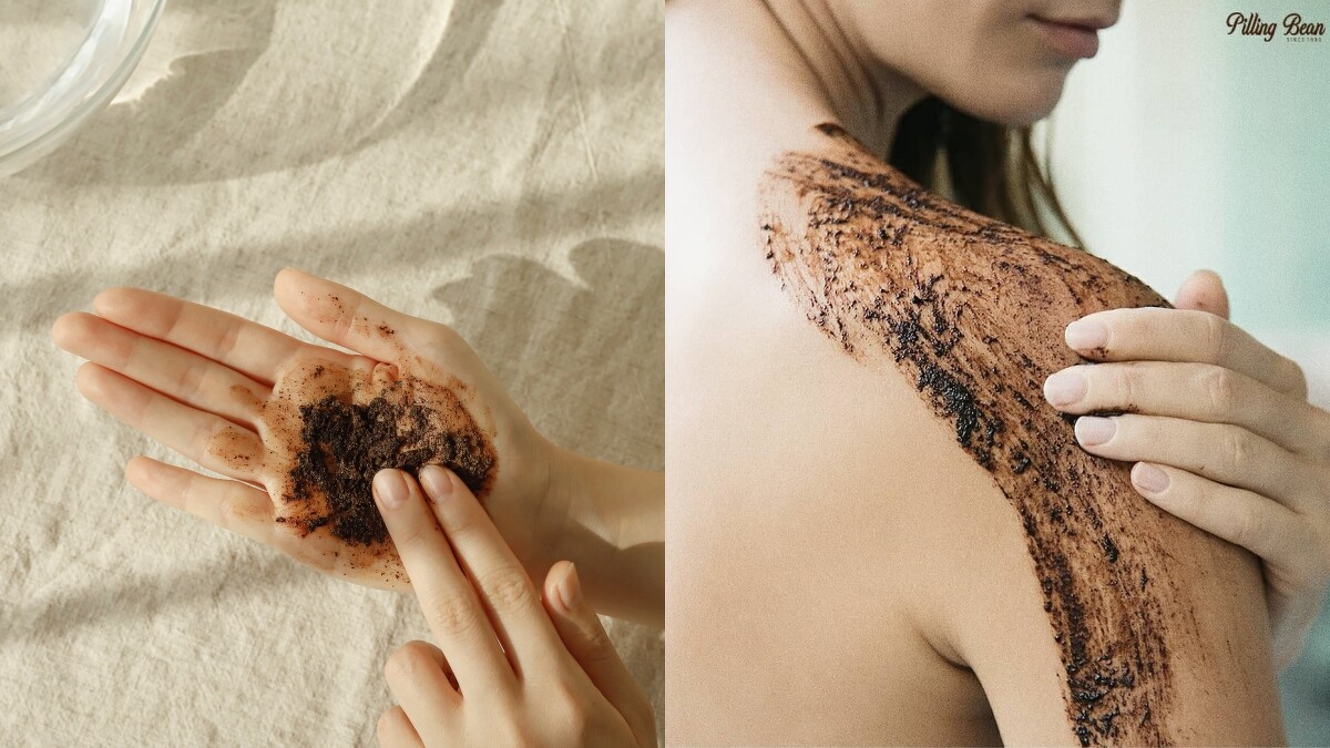 ILLING BEAN 咖啡喳喳渣身體磨砂使用情境圖