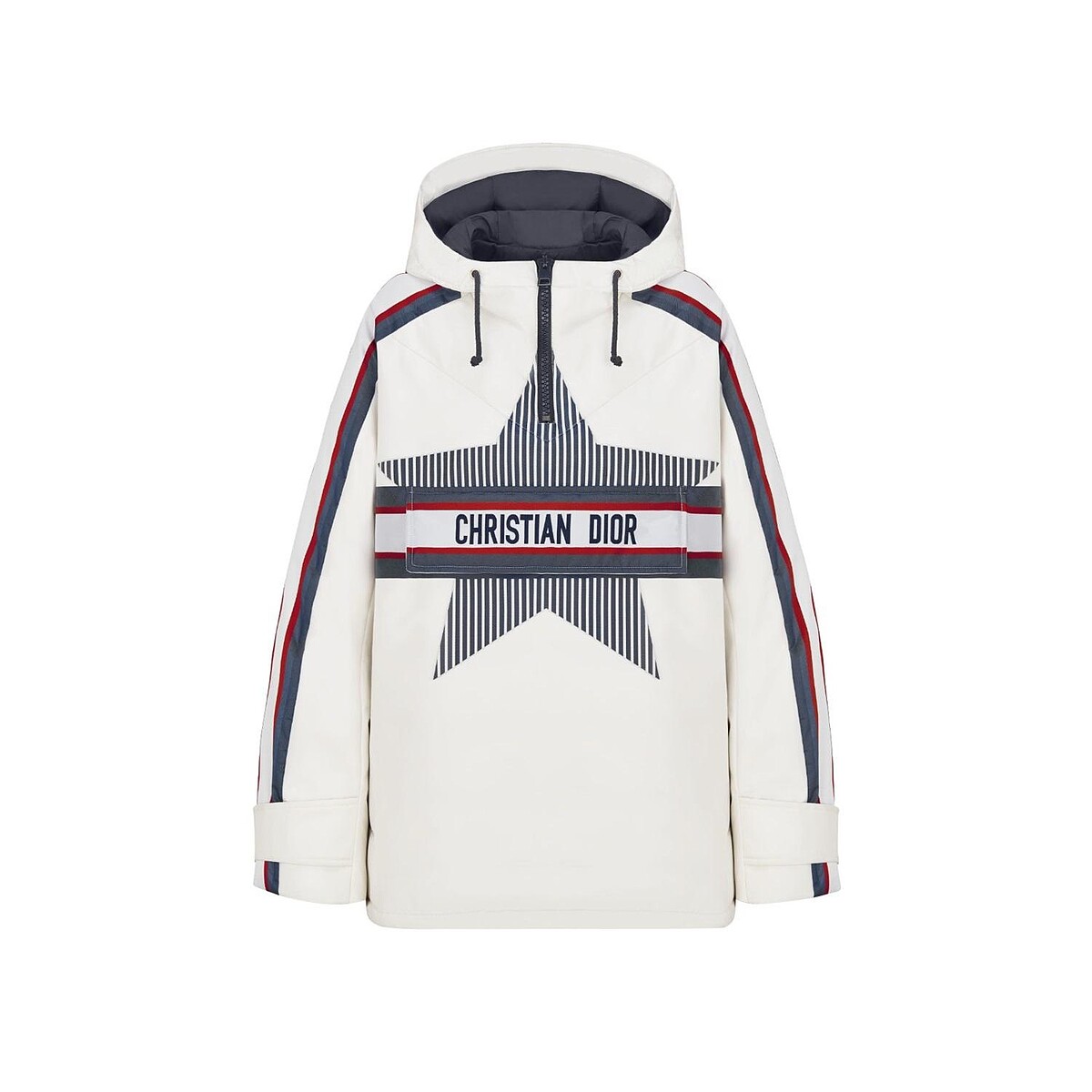 DiorAlps系列白色亮面尼龍連帽外套，NT200,000