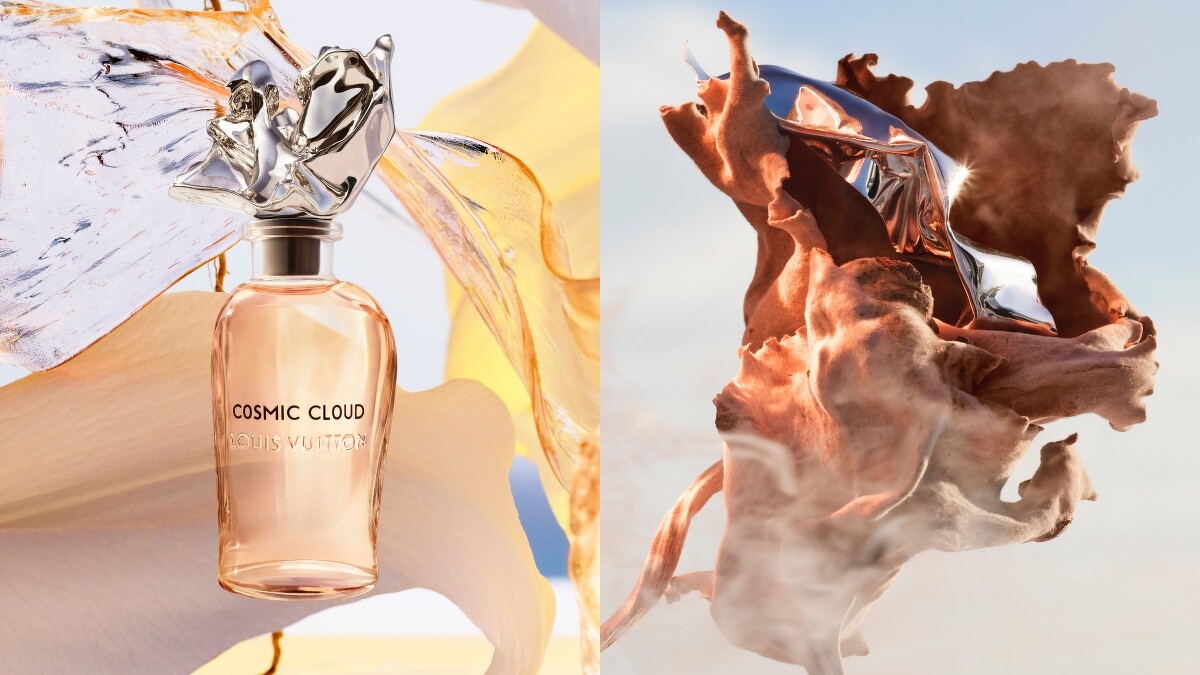 LV路易威登2021年全新Les Extraits頂級香水系列Cosmic Cloud與成份圖。